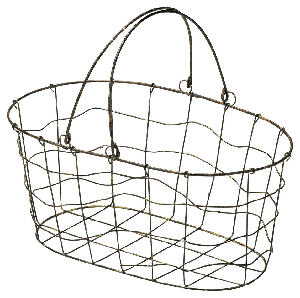 Rakuten - かご 即納可 カゴ バスケット 店内かご 買い物かご 店舗備品 5538 w28 d16 h12(24)cm