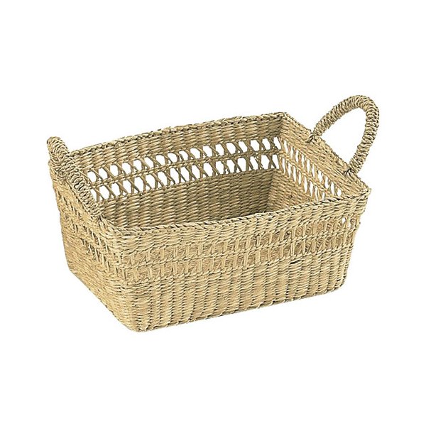 Rakuten - かご 即納可 カゴ バスケット ギフト ラッピング 容器 シーグラス 0210 w23.5 d15 h8.5(13)cm