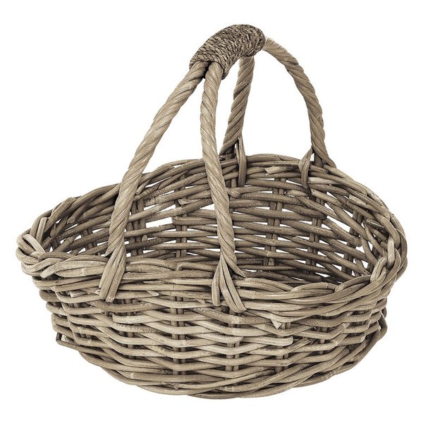 Rakuten - かご 即納可 カゴ バスケット 収納 籐 ラタン 陳列 ディスプレイ インテリア 3365 w34 d27 h14(29)cm