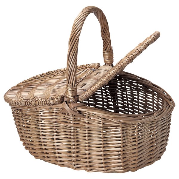 Rakuten - かご 即納可 カゴ バスケット 収納 夏バッグ 買い物かご ピクニック 4229 w35 d24 h14cm
