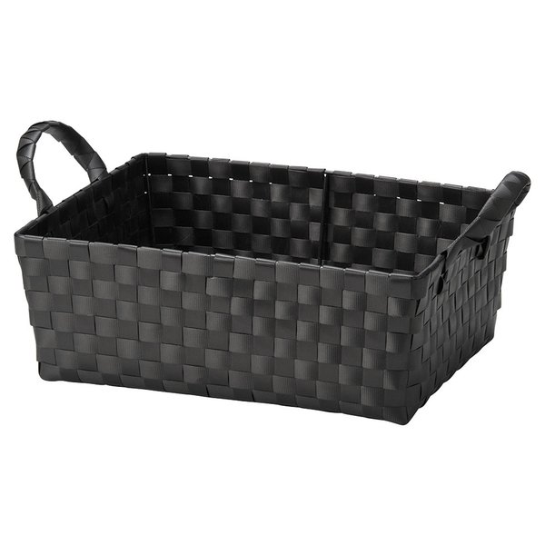 Rakuten - かご 即納可 カゴ バスケット 収納 把手付 トイレ 洗面 ランドリー CH619B w33 d25 h12(18)cm