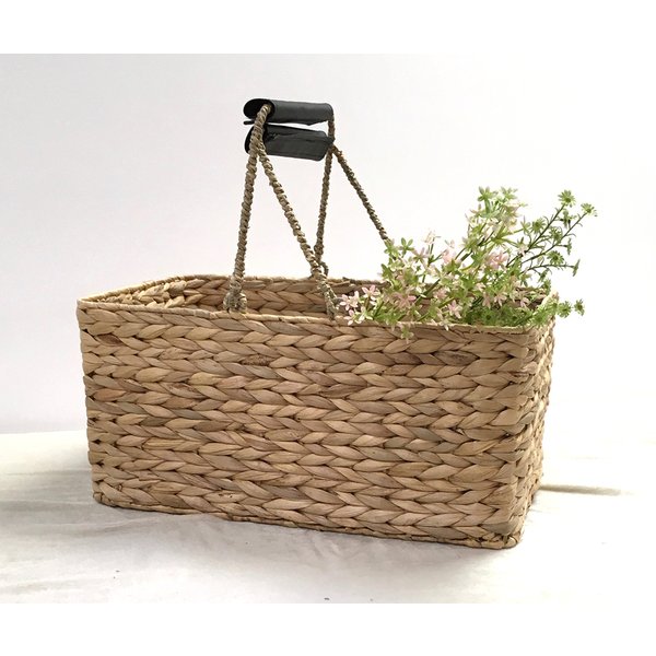 かご 即納可 カゴ 買い物かご ショッピングバスケット エコバッグ レジバッグ ピクニック C118A w47.5 d28.5 h24cm