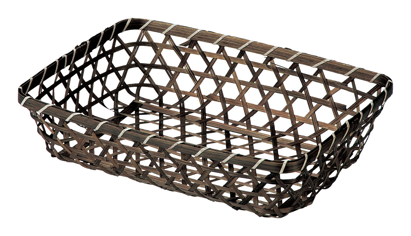 かご 即納可 カゴ バスケット 収納 トレイ ディスプレイ 竹 0837R w34 d25 h8cm