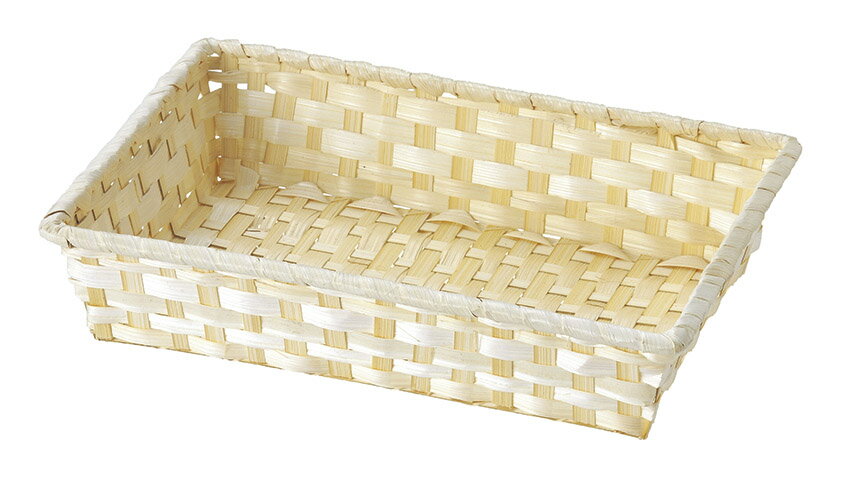 かご 即納可 カゴ バスケット ギフト ラッピング 容器 竹 2540 w37 d27 h7cm