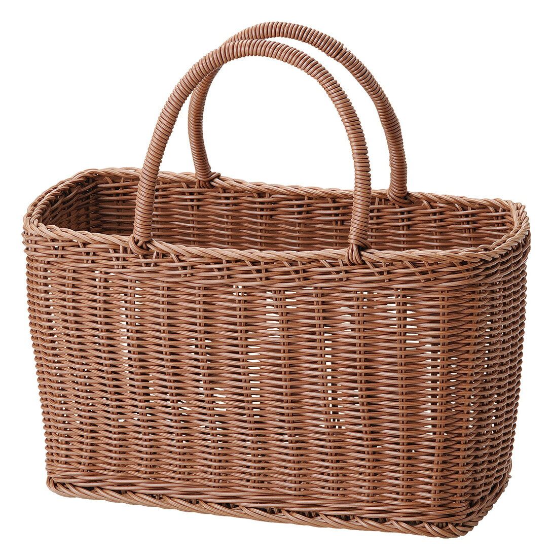 即納可 バスケット かごバッグ 湯かご 温泉 旅館 買物カゴ 9117R w34 d19 h20(32)cm