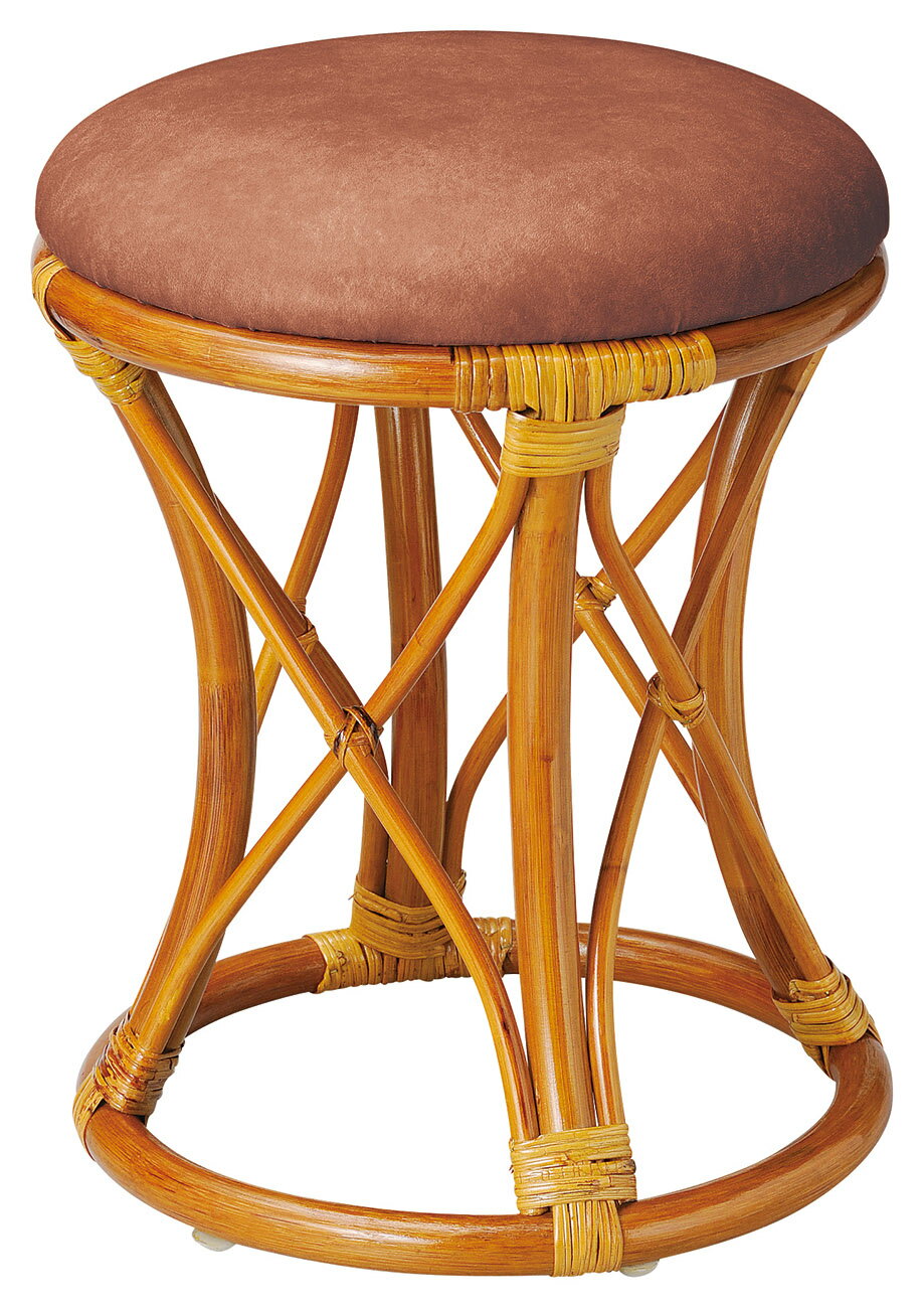 かご 即納可 スツール 椅子 チェア 籐 ラタン 脱衣所 S23 φ35 h44cm