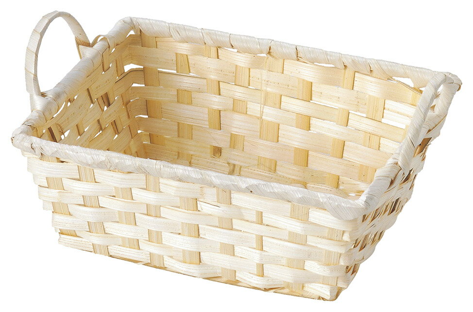 かご 即納可 カゴ バスケット ギフト ラッピング 容器 竹 2582 w20 d16 h7(10.5)cm