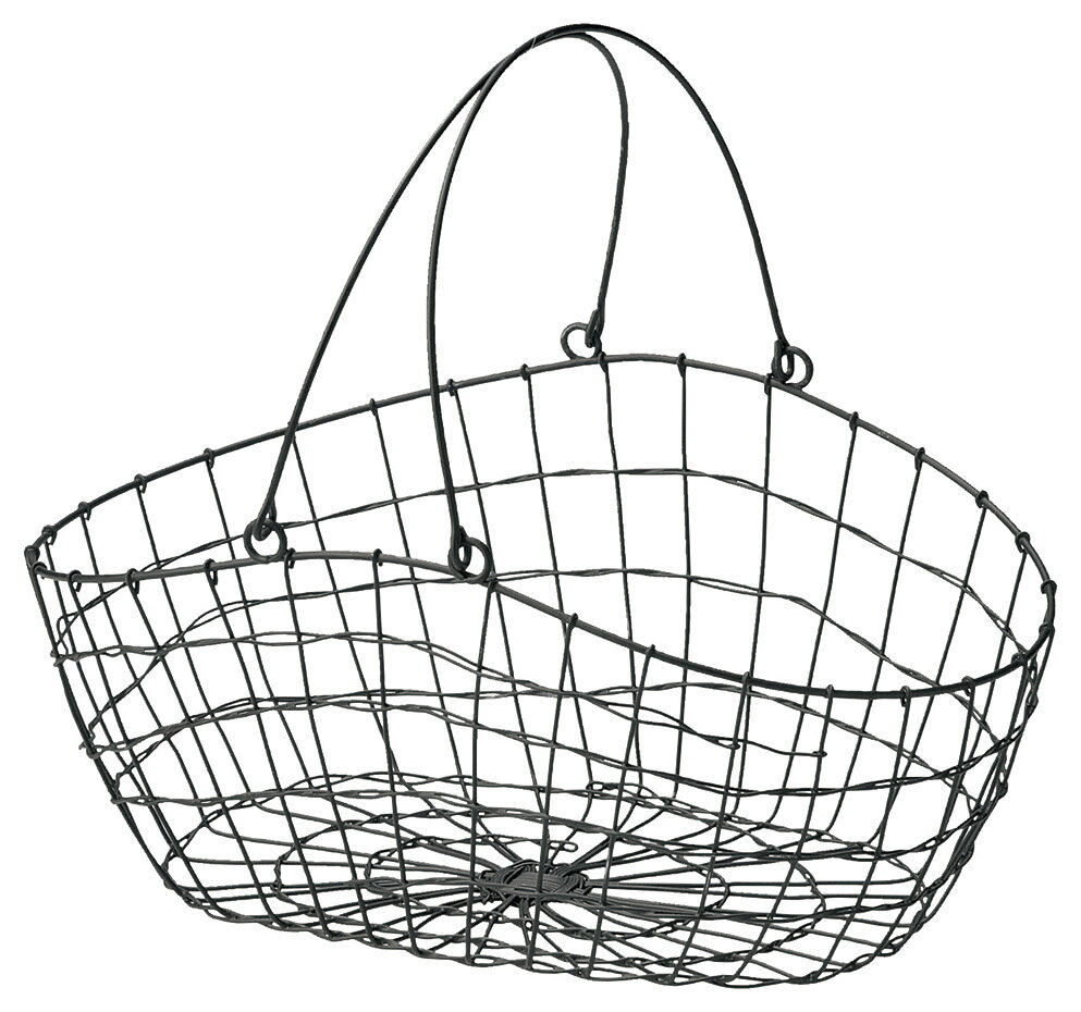 Rakuten - かご 即納可 カゴ バスケット 店内かご 買い物かご 店舗備品 8334K w36.5 d23 h11/16.5(31.5)cm