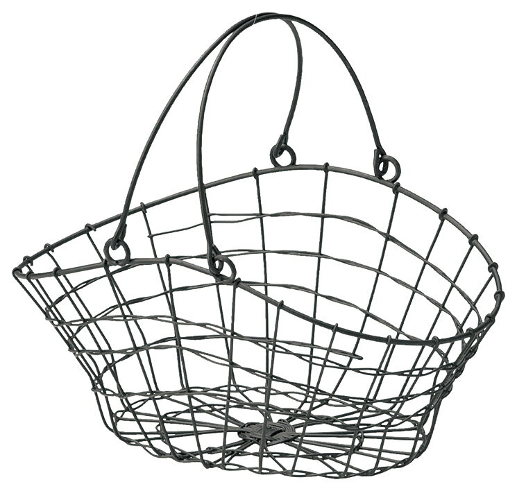 Rakuten - かご 即納可 カゴ バスケット 店内かご 買い物かご 店舗備品 8333K w27 d17.5 h9/13.5(23.5)cm