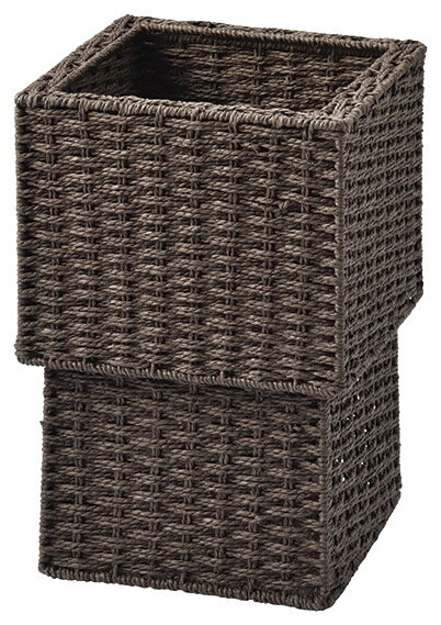 【即納可】カゴ バスケット 収納 インテリア シンプル ダストボックス ゴミ箱 ごみ箱★H411BR★w22.5 d22.5 h32.5cm