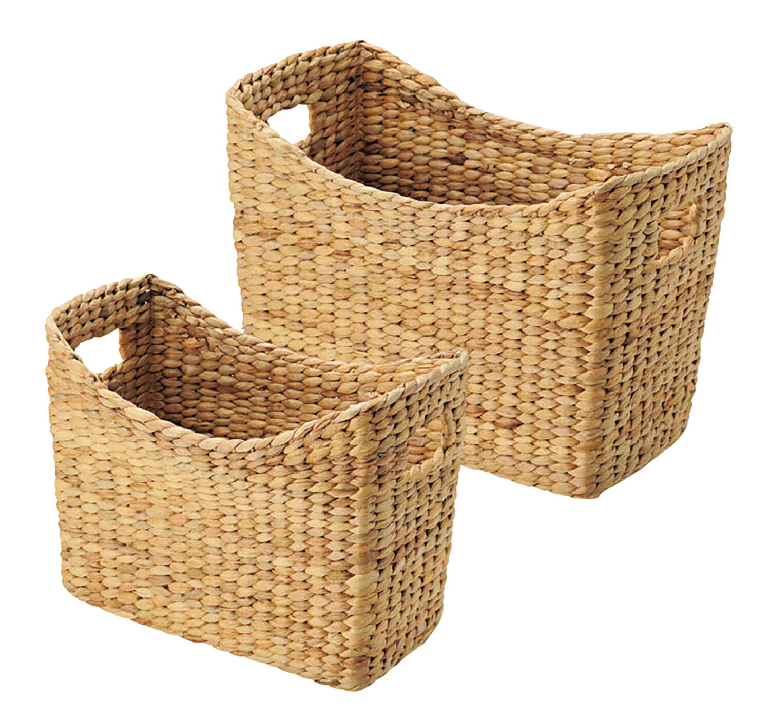Rakuten - かご 即納可 カゴ バスケット マガジン収納 ウォーターヒヤシンス C007N S:w36 d17 h21(26)cm L:w41 d21 h23(28)cm