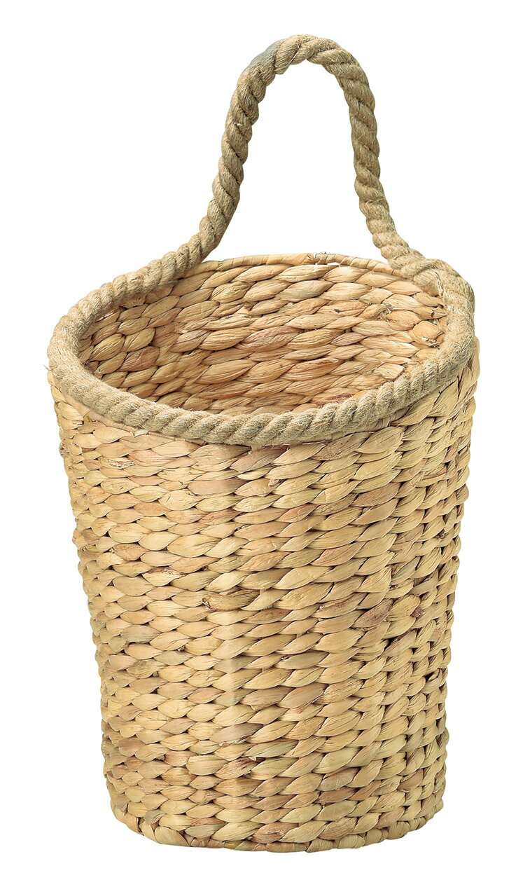 Rakuten - かご 即納可 カゴ バスケット 収納 ウォーターヒヤシンス ロープハンドル C044A φ26 h28/34(43)cm