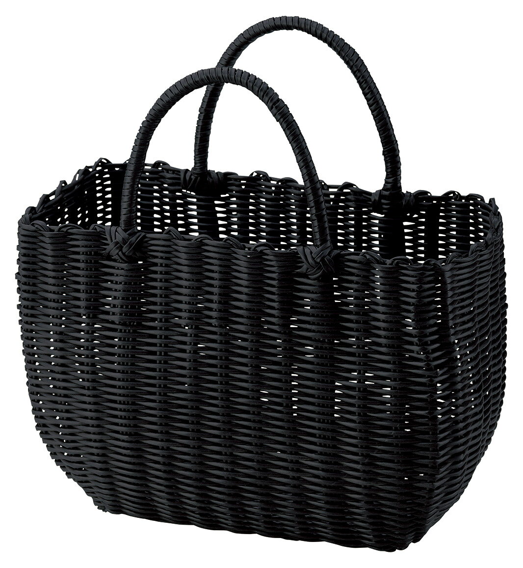 即納可 バスケット かごバッグ 湯かご 温泉 旅館 買物カゴ 9110BK w37.5 d16.5 h23.5(37)cm