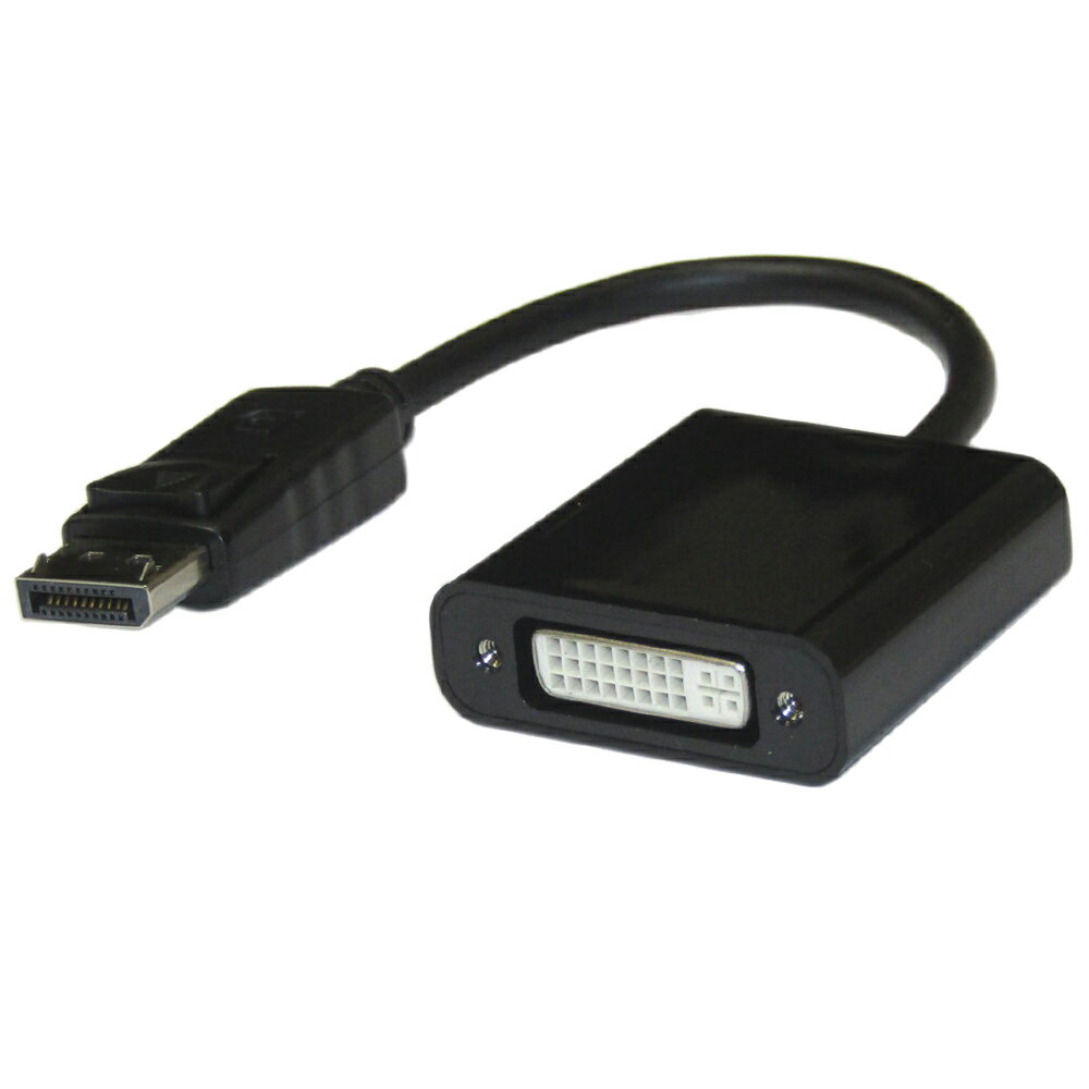 vodaview DisplayPort to DVI 変換アダプタ〔黒〕【最大 1920×1200サポート】【メール便 送料無料】