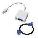 【在庫処分セール】vodaview MiniDisplayPort to VGA変換アダプタ + RGB(VGA)ケーブル 1.0m【メール便 送料無料】