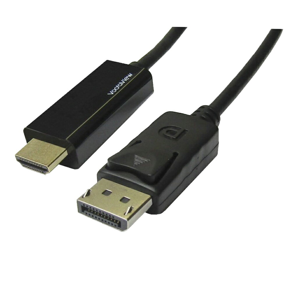 vodaview DisplayPort to HDMI ケーブル 1.8m〔黒〕