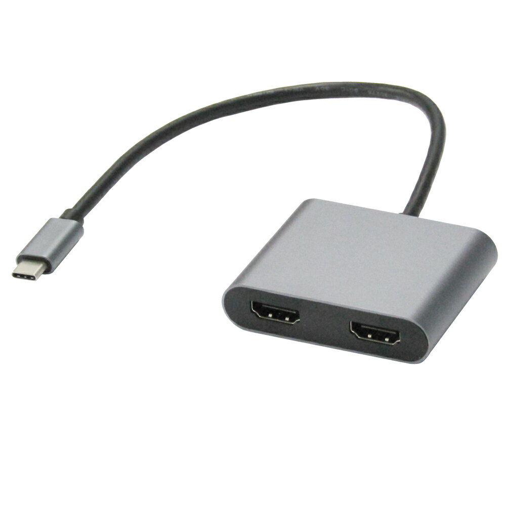 vodaview USB Type-C to HDMI 2ポート分配アダプタ〔2ポート分配 「Windows」拡張モードで3画面操作可能〕【送料無料】