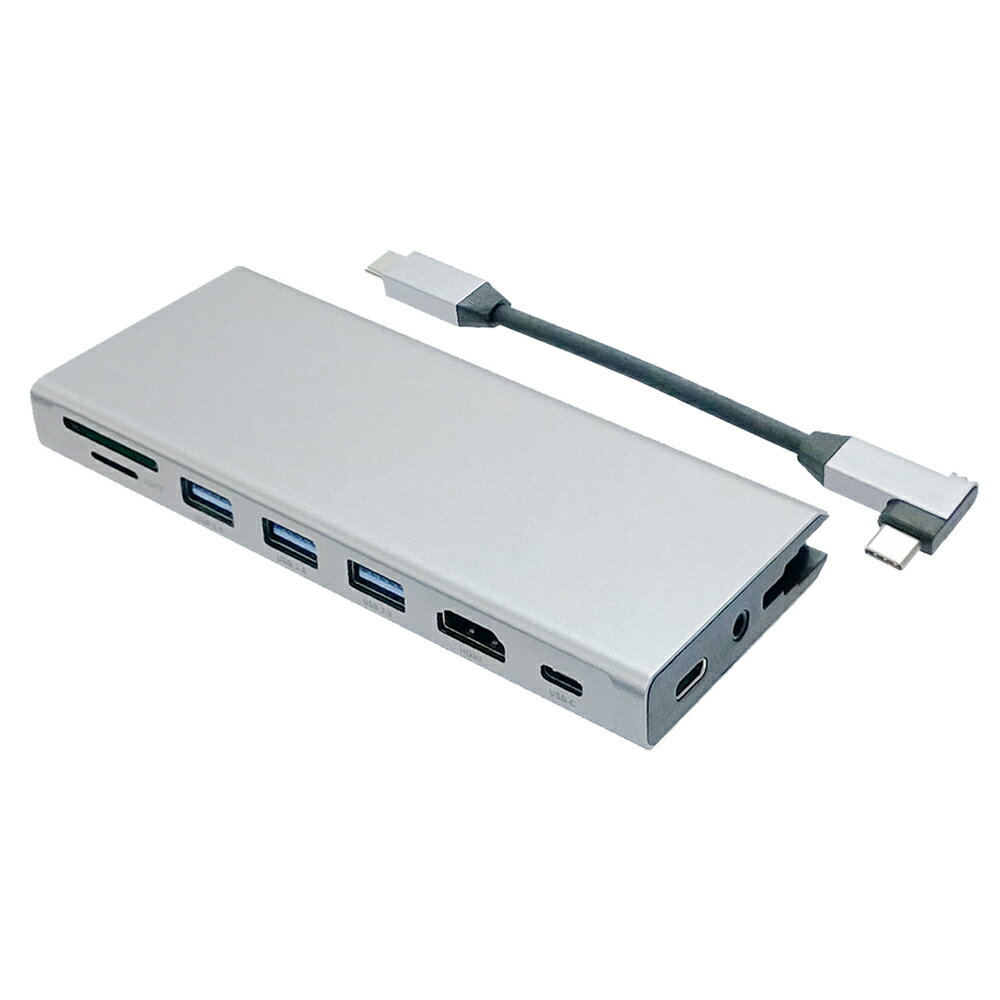 【数量限定特別価格】vodaview USB Type-C マルチ Dock Hubアダプタ〔ケーブル収納タイプ〕（9ポート）
