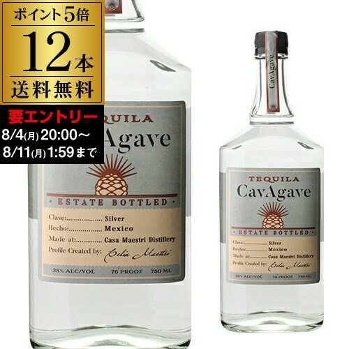 【エントリーでP5倍】送料無料 カヴ アガベ テキーラ シルバー 750ml 38度 12本ケース販売 アガベ メキシコ スピリッツ ナイト クラブ Cav Agave Silver MEXICO TEQUILA 長SP5倍は 8/4 20:00 ~ 8/11 1:59まで