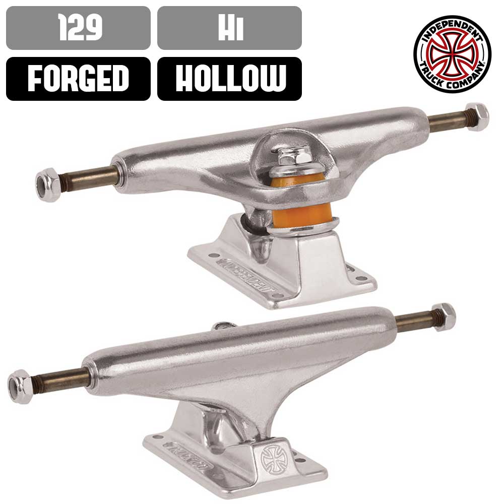 ブランド INDEPENDENT インディペンデント モデル STAGE11 129 FORGED HOLLOW SILVER TRUCKS 商品説明 ※トラックは2個1セットになります ※モニターなどの発色により、実際の色と違いが発生することをご了承ください。 ※当店は実店舗含め、複数店舗営業している為、売れ違いがございます事をご了承ください。 ※入荷時期によりデザインが多少異なる場合がございますので予めご了承の程のお願いいたします。 ※モニターなどの発色により、実際の色と違いが発生することをご了承ください。 ※海外生産の為、多少縫製の甘い部分が見受けられる事がございますが、素材・品質は何ら問題ございません。 ※縫製のほつれ・サイズ違い・イメージ違いでの返品はお受けできません。