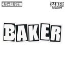 XP{[ XebJ[ BAKER DECK xCJ[ LOGO STICKER (4.5cm~12.8cm) XP[g{[h SKATE y  KX