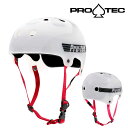 スケボー PRO-TEC プロテック OLD SCHOOL SKATE HELMET CLASSIC BUCKY TRANS WHITE スケートボード SKA...