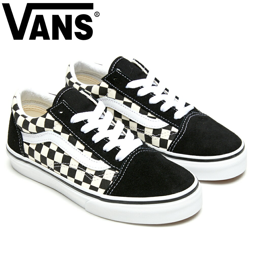 楽天ヴォーグスポーツ楽天市場店スケボー メンズ スニーカー VANS バンズ KIDS OLD SKOOL PRIMARY CHECK BLACK/WHITE（VN0A38HBP0S） シューズ スケシュー スケートボード レディース ユニセックス SKATE あす楽 公式 正規店 コンビニ受取り可能