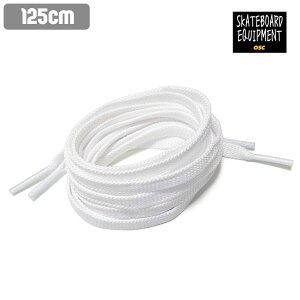 スケボー メンズ スニーカー OSC オーエスシー SUPER SHOELACE WHITE(長さ:125cm 幅:8mm) シューズ スケシュー スケートボード レディース ユニセックス SKATE あす楽 公式 正規店