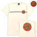 スケボー キッズ Tシャツ SANTACRUZ サンタクルーズ CLASSIC DOT CREAM ブランド スケートボード 子供 子供用 ジュニア SKATE あす楽 公式 正規店