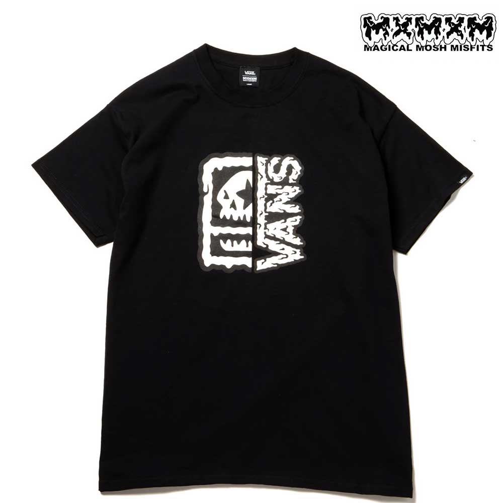 スケボー メンズ Tシャツ MAGICAL MOSH MISFITS マジカルモッシュミスフィッツ VANS×MxMxM どろどろ VANS MISFITS TEE BLACK ブランド スケートボード SKATE あす楽 公式 正規店