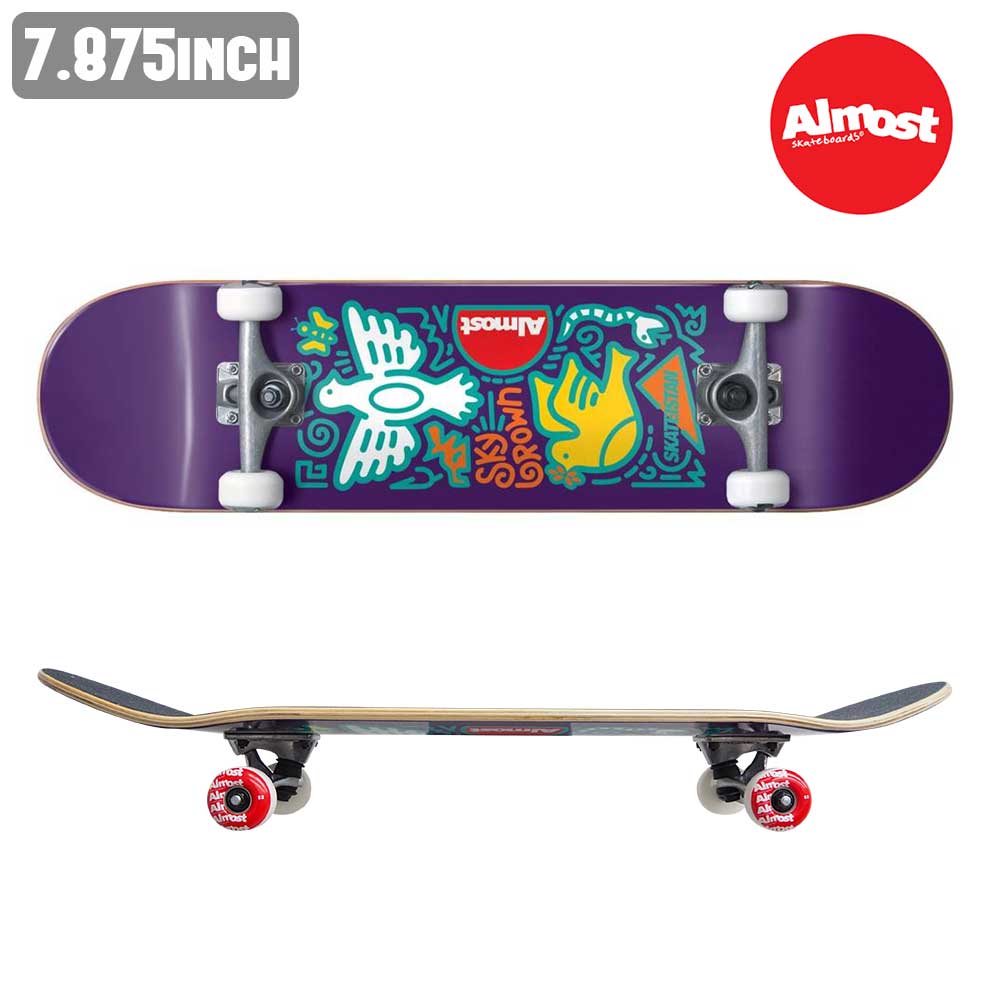 キッズ スケボー コンプリート BLIND ブラインド SKY DOODLE PURPLE 初心者 スケートボード スケボー セット 組立 完成品 COMPLETE ストリート SKATE あす楽 公式 正規店 [inch:7.875]