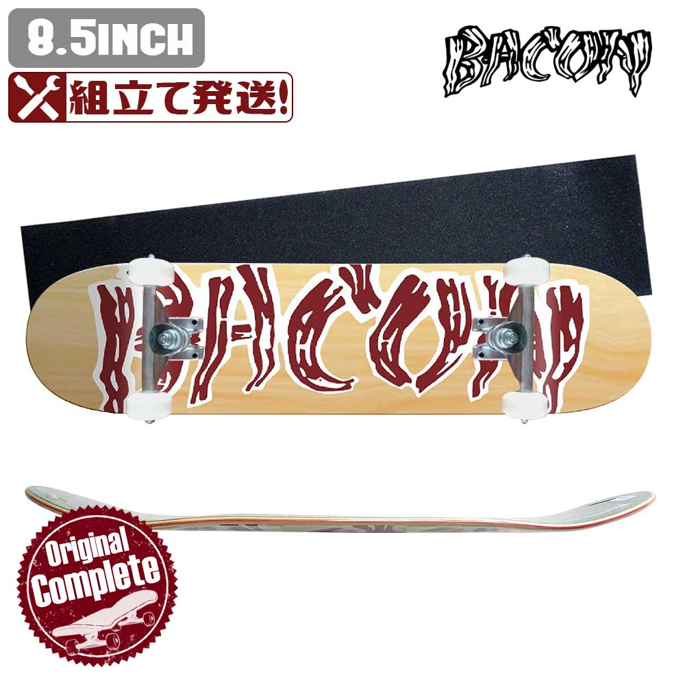 スケボー コンプリート BACON ベーコン BACON PLAIN JANE 初心者 スケートボード スケボー セット 組立 完成品 COMPLETE ストリート SK..