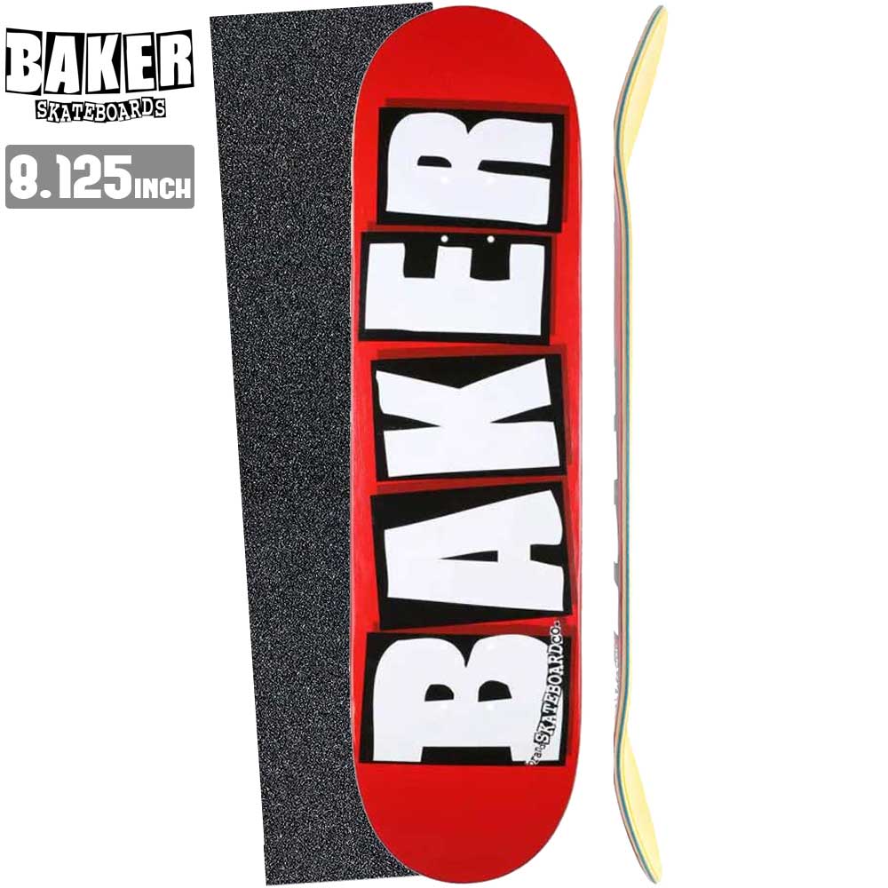 【デッキテーププレゼント】 スケボー デッキ BAKER DECK ベイカー BRAND LOGO WHI...