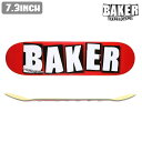 XP{[ fbL BAKER DECK xCJ[ BRAND LOGO WHITE MINI XP[g{[h  Xg[g SKATE DECK y  KX [inch:7.3]