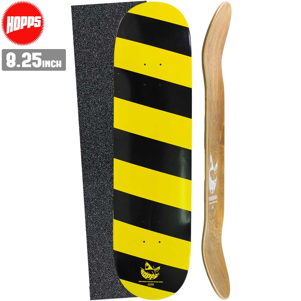 【デッキテーププレゼント】 スケボー デッキ HOPPS ホップス HOPPS x LABOR BARRIER Yellow/Black スケートボード …