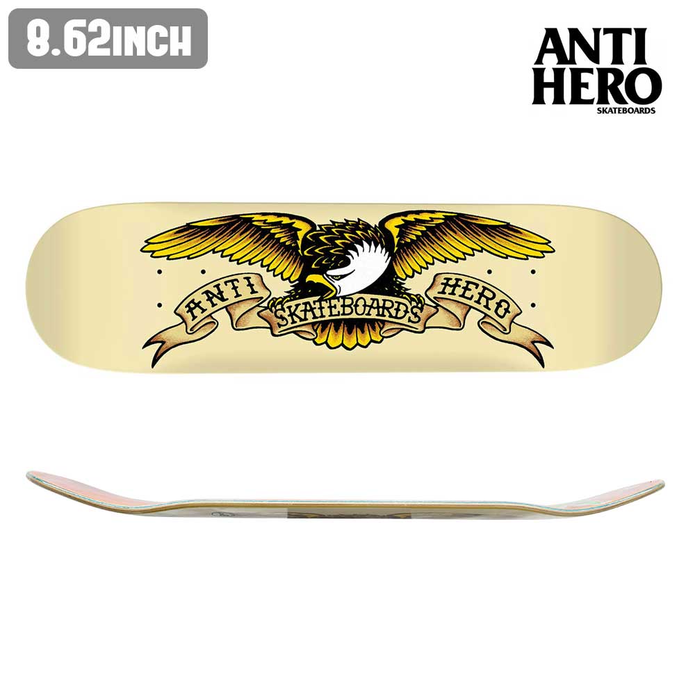 【デッキテーププレゼント】スケボー デッキ ANTI HERO アンタイヒーロー CLASSIC EAGLE CREAM スケートボード 板 ス…