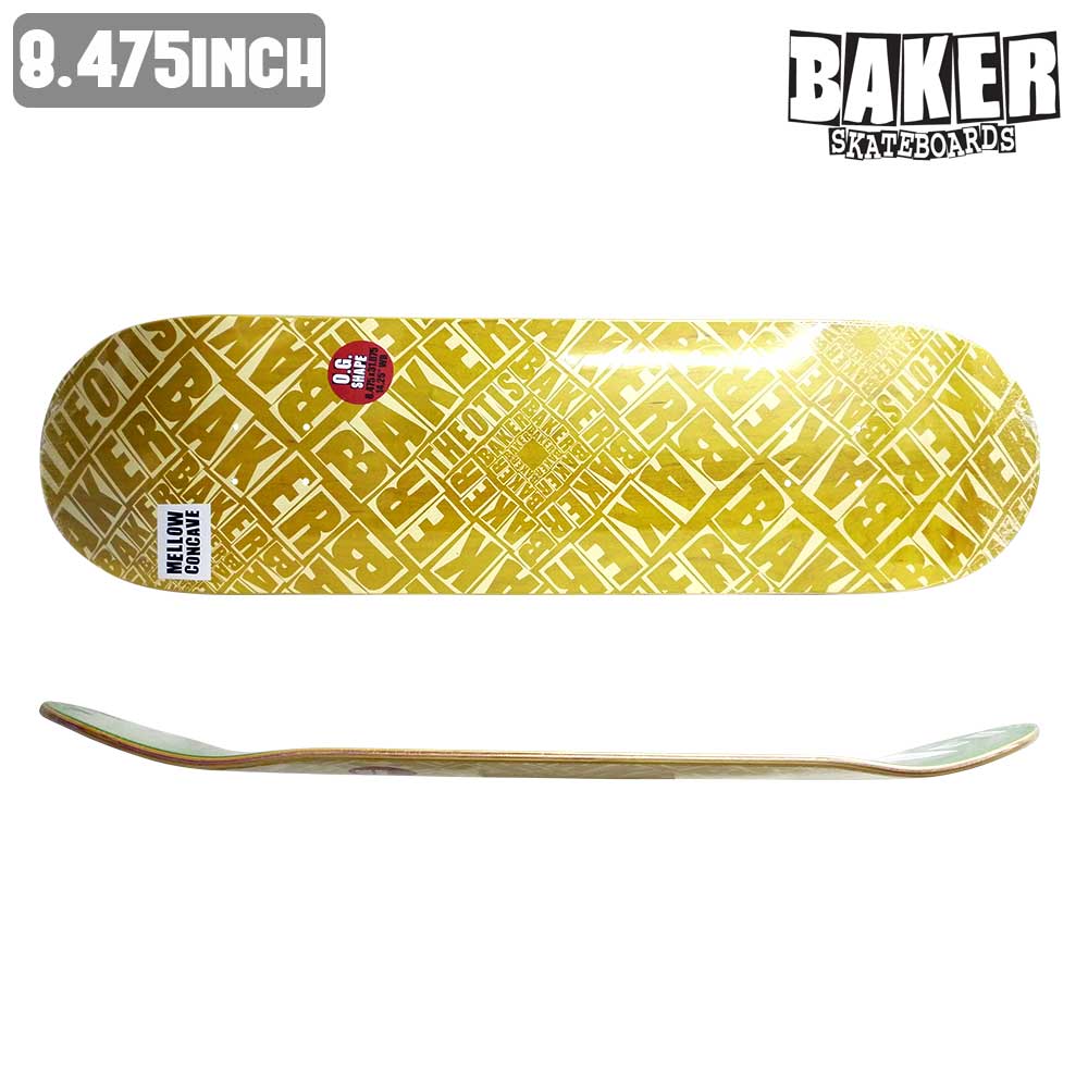 【デッキテーププレゼント】 スケボー デッキ BAKER DECK ベイカー デッキ BAKER DECK THEOTIS LABYRINTH YELLOW 8.4…