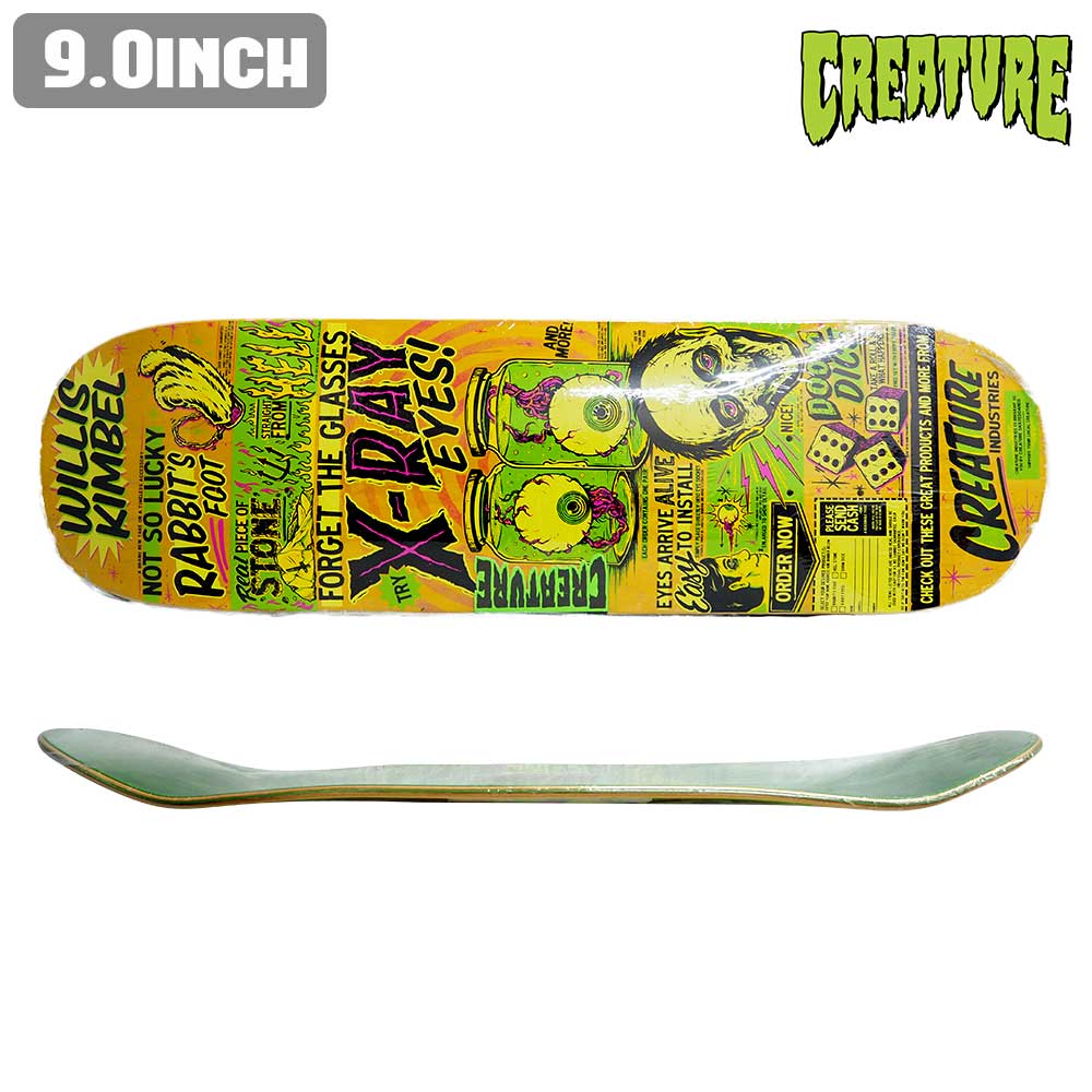 スケボー デッキ CREATURE クリーチャー KIMBEL X-RAY EYES スケートボード 板 ストリート SKATE DECK あす楽 スケート ボード 初心者 ストリート トリック ランプ ボール [inch:9.0]