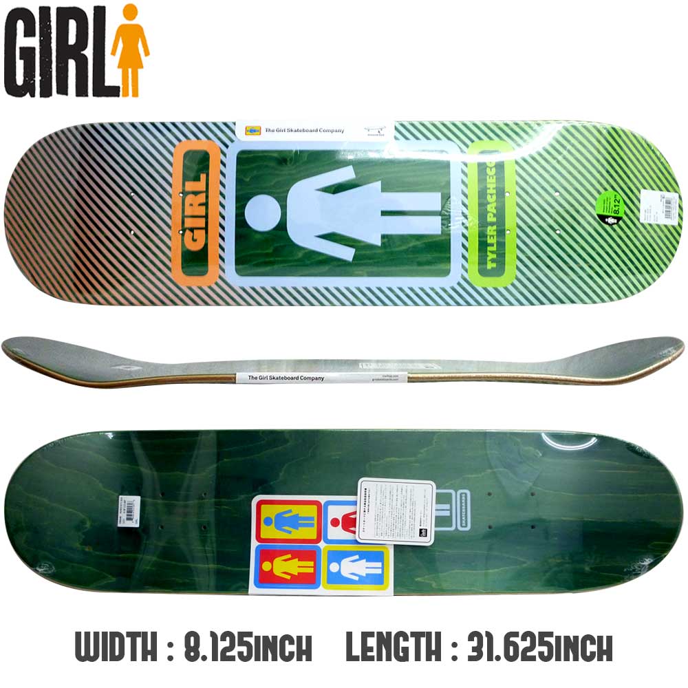 【デッキテーププレゼント】 スケボー デッキ GIRL ガール 93TIL 20 TYLER PACHECO スケートボード 板 ストリート SKATE DECK あす楽 スケート ボード 初心者 ストリート トリック ランプ ボール [inch:8.12]