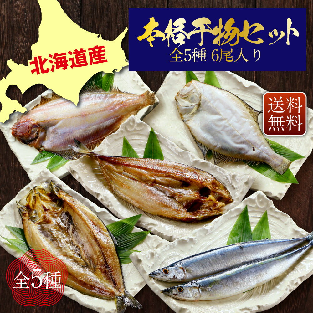 父の日 ギフト 海鮮 全て北海道産 市場の干物セット 全5種 6尾【送料無料】 干物 ...
