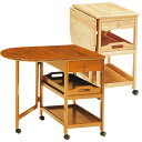 木製テーブル付ワゴン 幅85×奥行60×高さ70cm キッチンワゴン 片バタワゴン 引き出し付き キャスター付き 木製 キッチン 収納 おしゃれ シンプル