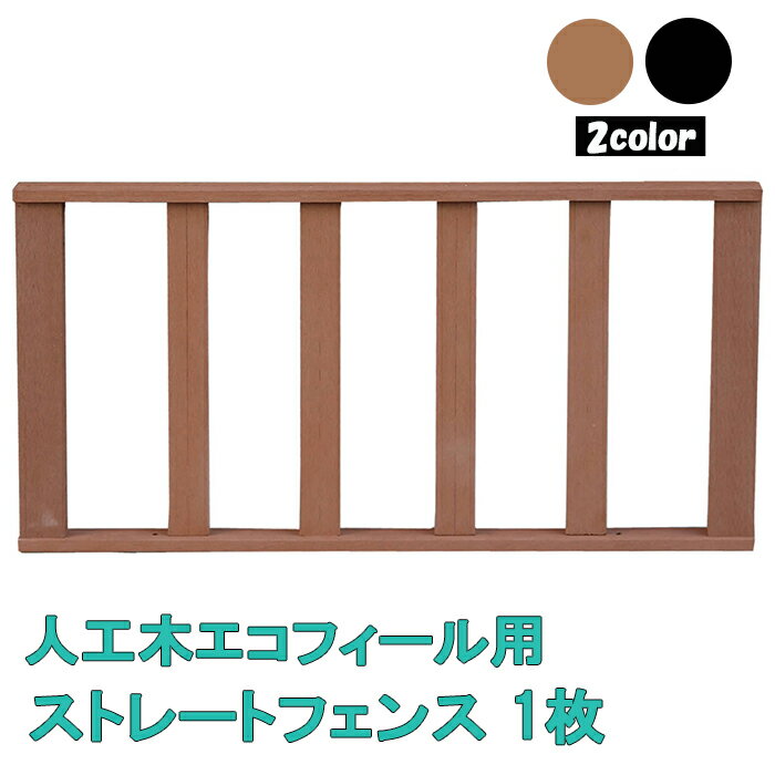 [☆15%offcp発行中☆p5倍◎15周年記念-11/19まで] ストレートフェンス 1枚 フェンス 人工木製 ecofeel エコフィール用 木目調 人工木 腐らない 劣化しにくい