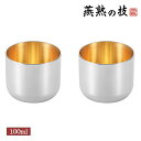 ぐい呑み 内面金メッキ 2個セット 日本製 ステンレス 化粧箱入り 燕熟の技 お猪口 酒器 盃 ギフト 還暦 古希 日本酒