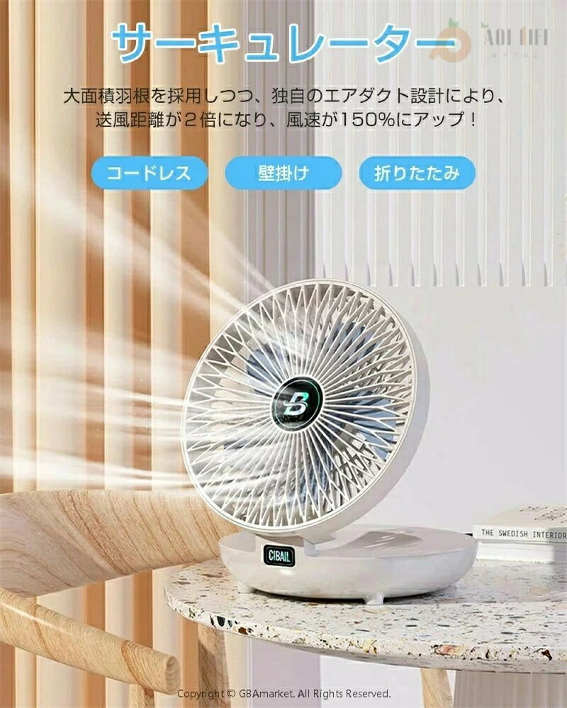 壁掛け扇風機 洗面所 トイレ用 扇風機 小型 吊り下げ 扇風機 1台3役 手持ち 卓上置...