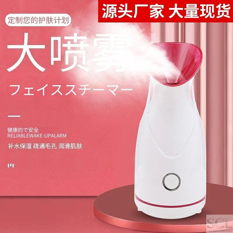 ナノスチームフェイススチーマー 家庭用温熱噴霧美顔器 野菜・果物エキス対応 肌保湿ケア器具