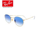 RayBan レイバン 正規品 RB3447N ROUND FLAT LENSES 001/3F サングラス メンズ 大きい 紫外線 対策 UV カット メタル フレーム おしゃれ ラウンド ラウンドレンズ フラットレンズ グラデーション アジアンフィット ノーズパッド ラウンドメタル