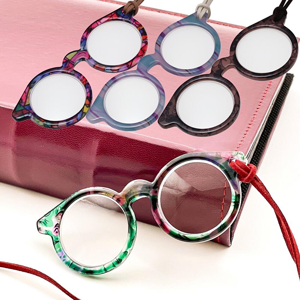 ペンダントルーペ ミニ丸メガネ【ルーペ めがね メガネ 眼鏡 小物 雑貨 ミニメガネ メガネ型 虫眼鏡 携..