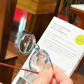 ペンダントルーペ ミニ丸メガネ【ルーペ めがね メガネ 眼鏡 小物 雑貨 ミニメガネ メガネ型 虫眼鏡 携帯 持ち運び ポケットサイズ ポケット老眼鏡 トラベルグッズ 旅行 日用品 便利 便利グッズ】