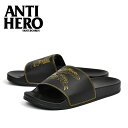 送料無料 アンチヒーロー サンダル アンタイヒーロー ブラック/ゴールド ANTI HERO BASIC EAGLE SLIDES スケートボード