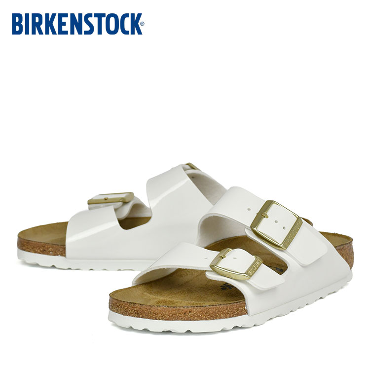 国内正規品 ビルケンシュト アリゾナ パテント ホワイト サンダル BIRKENSTOCK Arizona PATENT WHITE ナロー 幅狭 1005294
